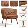 Yaheetech Set of 2 Barrel Shaped Accent Chair with Metal Legs - 4 of 4