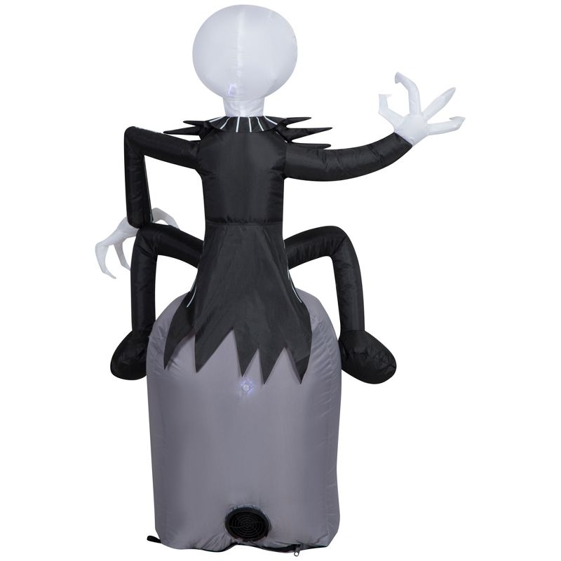 Gemmy Airblown Inflatable Jack Skellington on Tombstone Disney, 3.5 ft Tall, Multicolored, 5 of 7