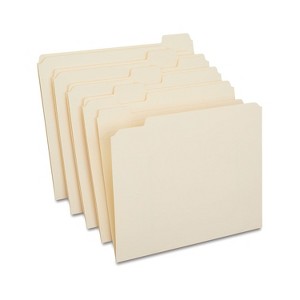 HITOUCH BUSINESS SERVICES Reinforced File Folders 1/5 Cut Letter Size Manila 100/Box TR509000/509000 - 1 of 4