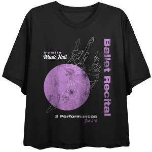 Homlin Music Hall Ballet Recital Women's Charcoal Crop Tee - 1 of 3