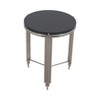 Modern Accent Side Table with Stone Top and Metal Frame - Contemporary Round Accent Design Adds Style to Any Home Decor - 23", Black - 4 of 4