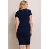 Hello Miz Ribbed Bodycon Short Sleeve Round Neck Maternity Dress - 2 of 3