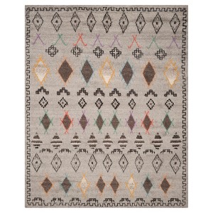 Natural/Multicolor Abstract Knotted Area Rug - (8
