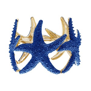 Anna-Kaci Women's Starfish Design Elastic Cuff Bracelet Beach Inspired Jewelry - 1 of 4