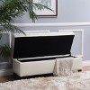 GDFStudio Heathbrooke Contemporary Faux Leather Upholstered Tufted Storage Ottoman - 2 of 4