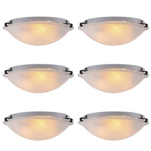 C Cattleya Modern Flush Mount Ceiling Light with Clouded Glass for Bedroom Kitchen and Entrance - 1 of 4