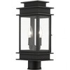 Livex Lighting Princeton 2 - Light Post Light in  Black/Polished Chrome Stainless Steel - 2 of 4