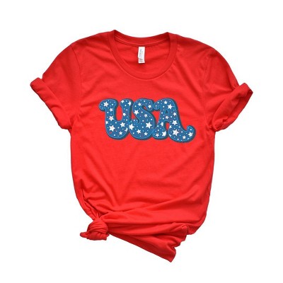 Simply Sage Market Women's USA Bold Stars Short Sleeve Graphic Tee