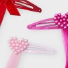 Girls' 6pk Valentine's Faux Hair Extension Hearts and Bows Hair Clips - Cat & Jack™ - image 4 of 4