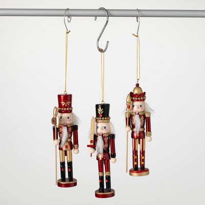 6"H Sullivans Christmas Green Nutcracker Ornament Set of 3  Christmas Decor