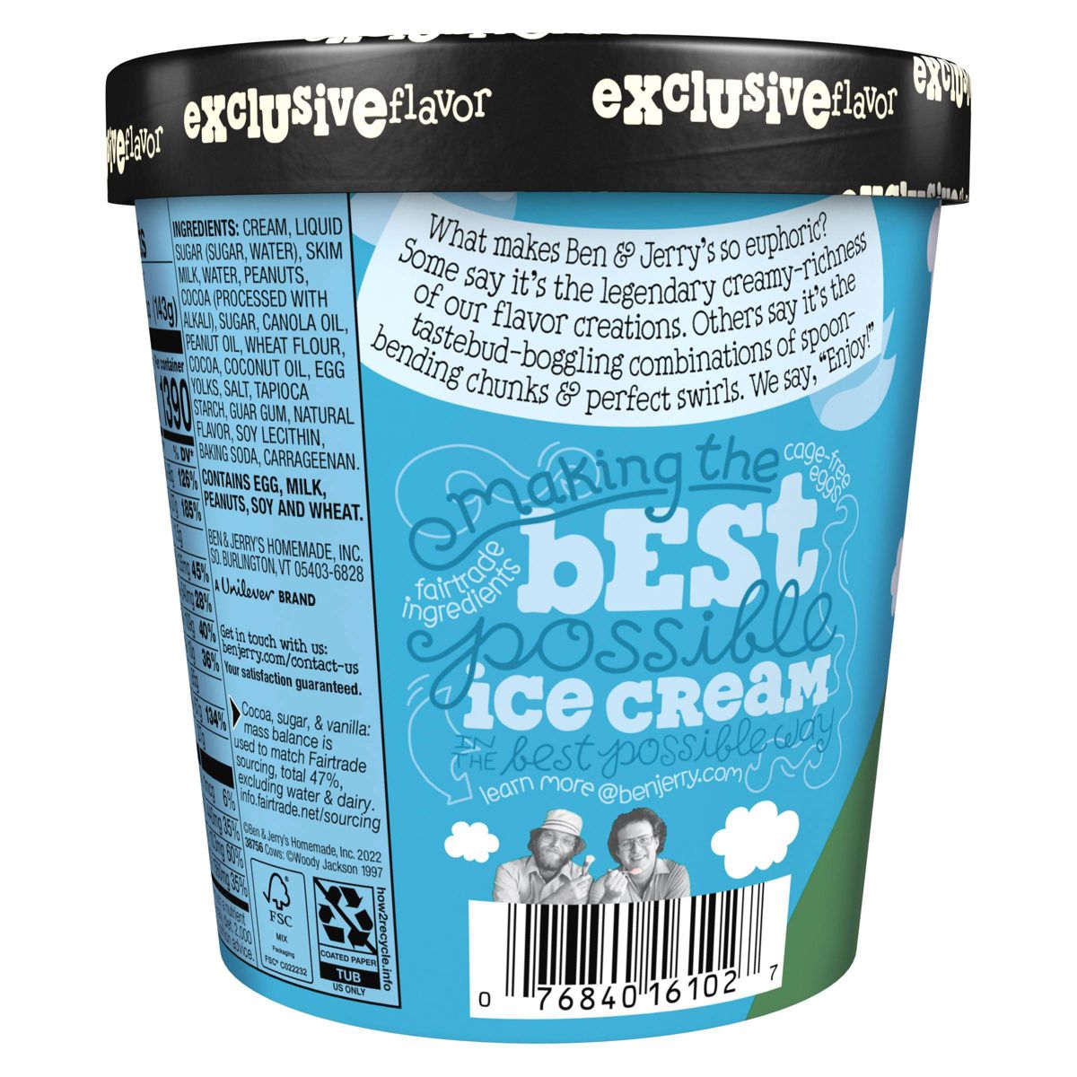 Ben & Jerry's Peanut Butter World Chocolate Ice Cream - 16 fl oz - thumbnail 2