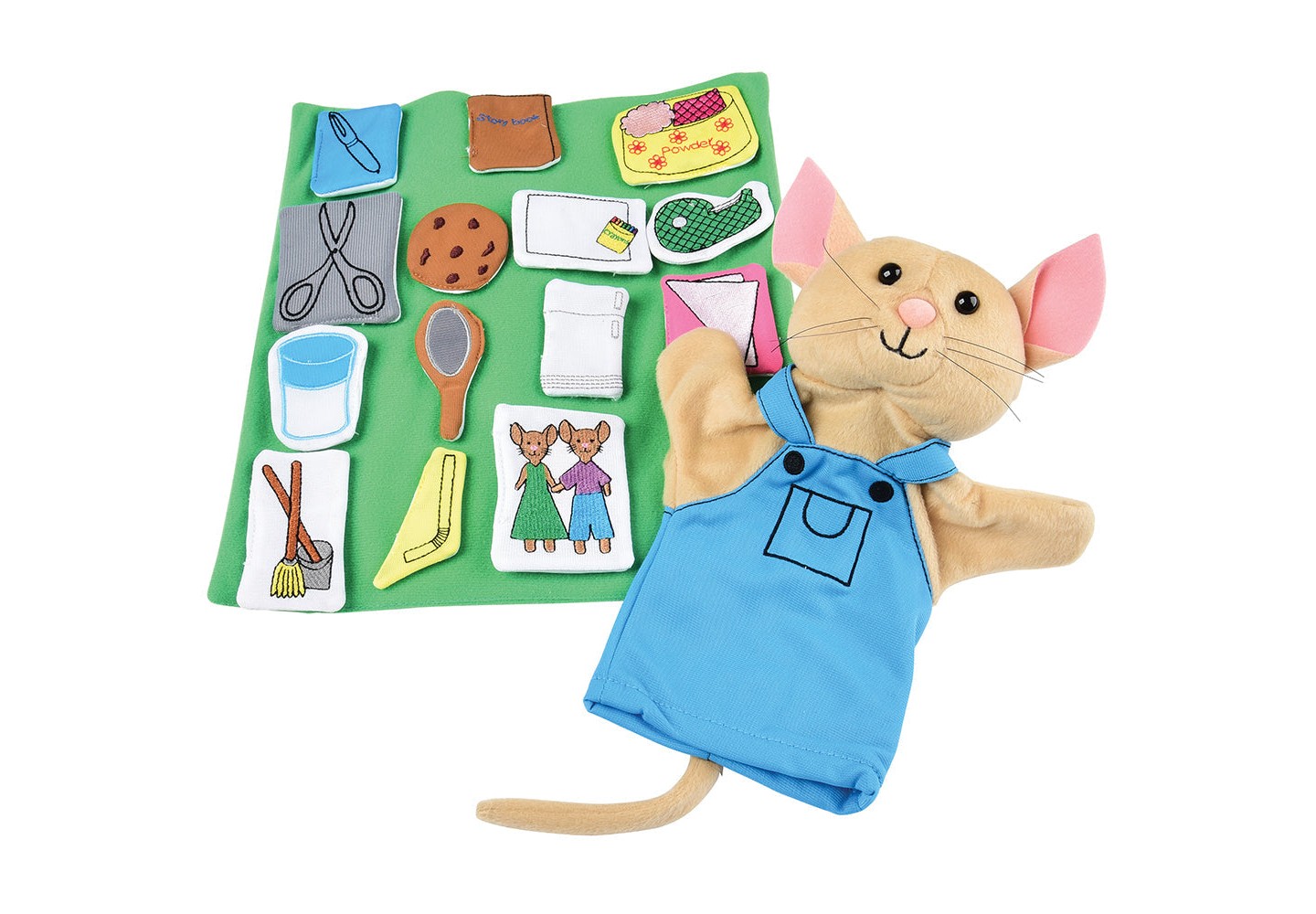 Детские куклы Cre8tive Minds If You Give a Mouse a Cookie Puppet & Props Set – 16-Piece Interactive Storytelling Set Ages 3+ — фото 2