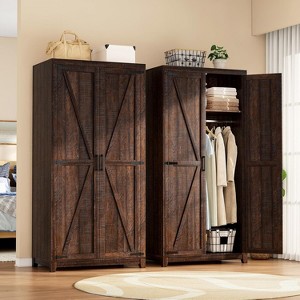 AMERLIFE Farmhouse Armoire Wardrobe Closet - 1 of 4