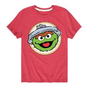 Boys' - Sesame Street - Oscar Badge Short Sleeve Graphic T-Shirt - 1 of 4