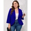 Whizmax Womens Plus Size Casual Long Sleeve Blazer Open Front Cardigan Work Office Jacket Suit Blazer - 2 of 4
