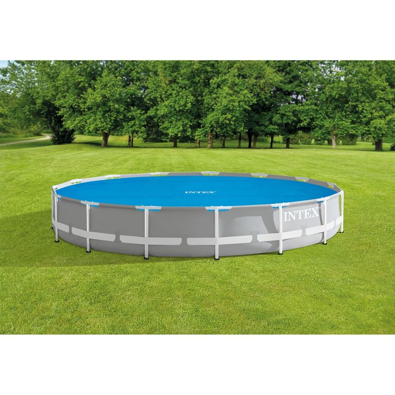 Intex 15' Round Vinyl Float Solar Cover for Swimming Pools with Drain Holes - Blue (29023E), 5 of 7