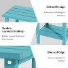MaseiKar Outdoor Side Table, Weather Resistant HDPE Outdoor Table, 2-Tier Small Patio Tables for Outside or Indoor - 3 of 4
