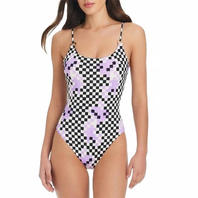 Women's Check Me Out Tank Swimsuit - Red Carter