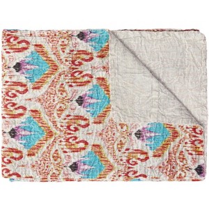 Taj Hotel Kantha Cotton Throw | 50"x70" | D - 1 of 4