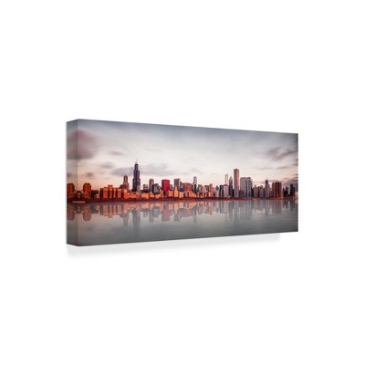 Trademark Fine Art -Marcin Kopczynski 'Sunrise At Chicago' Canvas Art