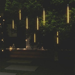 vidaXL Meteor Lights 8 pcs 1 ft Warm White 192 LEDs Indoor Outdoor - 1 of 4