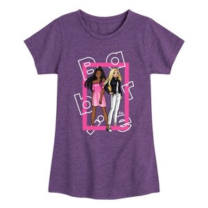 Girls' - Barbie - Dolls Box Logo Fitted Short Sleeve Graphic T-Shirt - 1 of 4