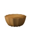 PAGED 38.18 Inch Coffee Table Simple Retro Wooden Side Table with Three-dimensional Embossed Design for Living Room, Bedroom - 3 of 4