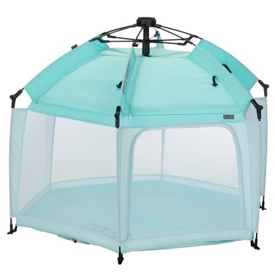 Aqua Blue Portable Mesh Dome Play Yard