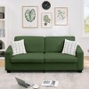 87" Corduroy Couch, 3 Seater Deep Seat Sofa with Wide Armrests, Sturdy Structure, Easy Assembly, Cloud Sofa for Living Room or Apartment - 4 of 4