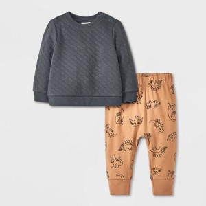 Baby Boys' Quilted Top & Bottom Set - Cat & Jack™ - 1 of 4