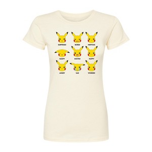 Women's - Pokémon - Moody Pikachu Fitted Graphic T-Shirt - 1 of 2