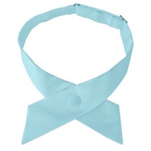 Women's Solid Color 1.75" W x Up to 19" L Crossover Tie Uniform Adjustable Neck tie - 1 of 3