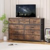 ODK Fabric 10 Drawer Dresser for Up to 50" TV, TV Stand Dreseer, Chest of Drawers Storage Organizer, or Living Room, Closet, Hallway, Dorm, Bedroom - 2 of 4
