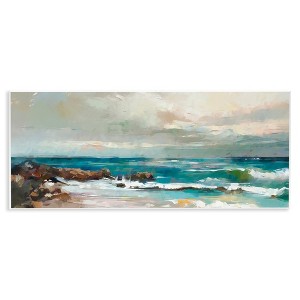 Stupell Industries Rocky Ocean Waves Wall Plaque Art, 17" x 7" - 1 of 4