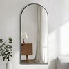 MAYEERTY Aluminum Alloy Metal Frame Arched Wall Mirror Bathroom Makeup Mirror for Bedroom Living Room - 2 of 4