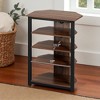 Corner TV Stand for 50–59 Inch TVs, 4-Tier Media Console with Steel Frame and Storage Shelves, Storage Cabinets, AV Tower for Living Room or Bedroom - 2 of 4