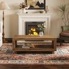 47.2" Rectangular Coffee Table with Storage Shelf,Modern MDF Mid-Century Minimalist Center Table for Living Room-Baofuwish - 2 of 4
