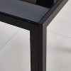 NicBex 47.24" Modern Rectangle Dining Table,Kitchen Table with Glass Table Top and Metal Legs for 4-6 Seaters,Black - 4 of 4
