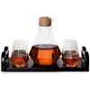 J&V TEXTILES 6-Piece Italian Crafted Glass Decanter and Whisky Glasses Set - 4 of 4