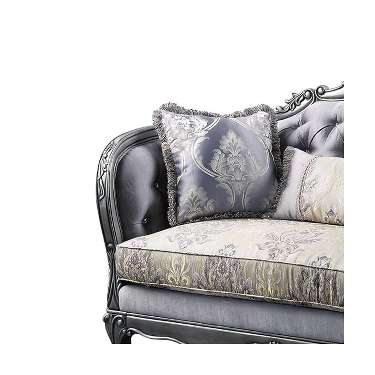Acme Furniture Ariadne Sofa Platinum Finish - thumbnail 2