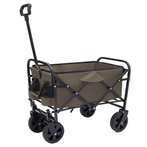 CAVINAS Expandable Folding Wagon for Camping,Shopping Cart with Dual-Layer Storage,All Terrain Beach Wagons for Camping Shopping - 1 of 4