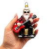 Rock Guitarist Santa Claus Glass Christmas Ornament, Rocker Musician Gift| OrnamentallyYou - 4 of 4