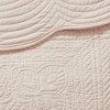 3 Pcs Elegant Reversible Scalloped Edge Quilt Set, Antimicrobial Elegant Touch Bedding for Hot Season, Classic Stitch Pattern Farmhouse Style Bed Set - 4 of 4