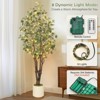 Garvee 5/6/7FT Artificial Eucalyptus Tree, Artificial Plant with White Planter，Large Faux Floor Plant Fake Silk Trees with Lights Home Decor Indoor - 2 of 4