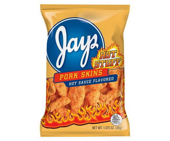 Jays&#174; Hot Sauce Flavored Pork Skins Chips - 2.375oz