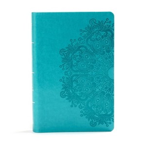 KJV Large Print Personal Size Reference Bible, Teal Leathertouch Indexed - by  Holman Bible Publishers (Leather Bound) - 1 of 1