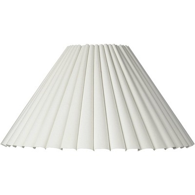 Brentwood Large Box Pleat Empire Lamp Shade 7" Top x 20.5" Bottom x 10.75" High x 12.5" Slant (Spider) Replacement with Harp and Finial