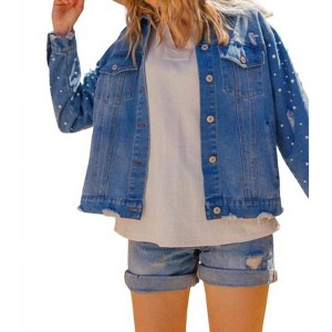 Women's Pearl Denim Jacket - Oddi - 1 of 4