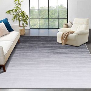 Machine Washable Living Room Rugs 9x12 Large Modern Ombre Floor Carpet with Non-Slip Backing, Non-Shedding Gradient Color Accent Rugs - 1 of 4