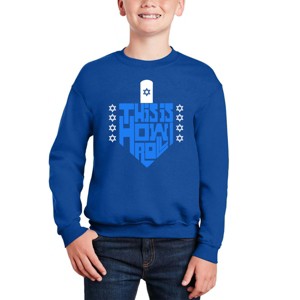 LA Pop Art This is How I Roll - Boy's Word Art Crewneck Sweatshirt - 1 of 4